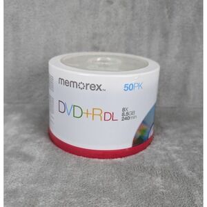 Memorex 8.5 GB 8 X Double Layer DVD+R 50 Pack Spindle 50 Discs 240 Min NIP